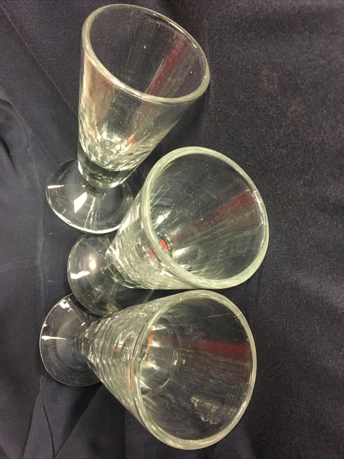 L Vintage Verre À Vin Soufflé À La Main En Relief Cristal