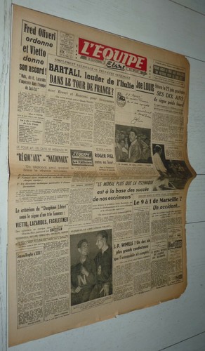Journal L'Équipe 1948 – Boxe / Racing Toulouse, état Correct, Vintage