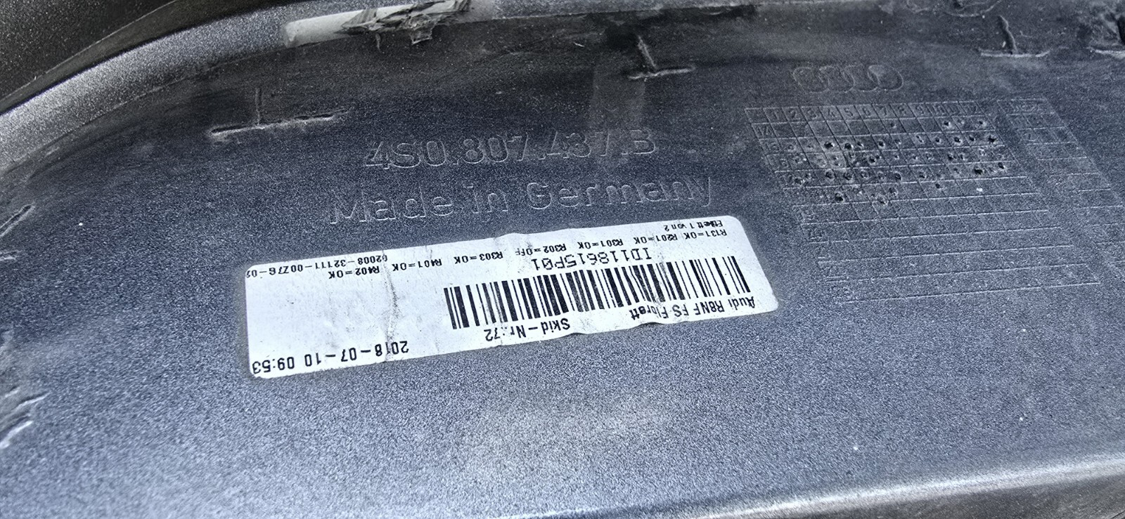 Audi R8 Front Bumper Cover Gt4 Race LMS 33 4S 4S0807437B Grill 