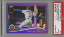 2014 Topps Chrome Curtis Granderson Purple Refractor PSA 9