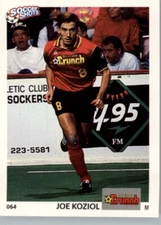 1991 Soccer Shots MSL MISL NASL NPSL - Cleveland Crunch  #064 Joe Koziol