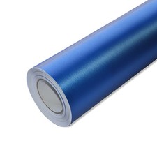 14,41€/m² Gebürstet Auto Folie Blau 1m x152cm mit Luftkanäle Brushed Design