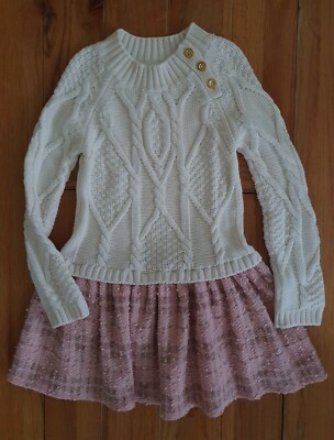  MÄDCHEN MAX STUDIO 5-6 Jahre Pulloverkleid SEHR GUTER ZUSTAND VERSAND AM NÄCHSTEN TAG