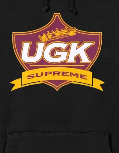 Felpa con cappuccio Supreme UGK nera taglia media a mano