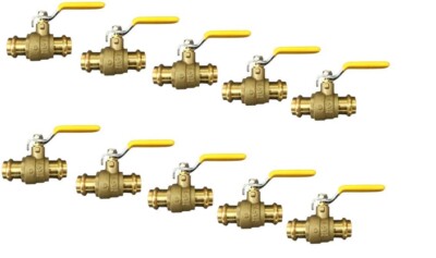 3/4'' Propress Press Brass Ball Valve w/ EPDM O-ring 1/2'' Connections Pack of 10