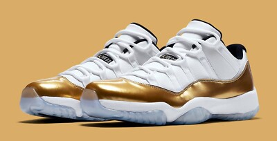 Nike Air Jordan XI 11 Retro Low size 9.5 White Gold Closing