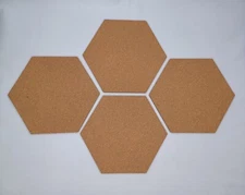 Hexagon Self Adhesive Cork Board Set Of 4 Hexagonal Cork Boards