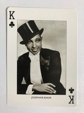 French Cabaret Pinup Dancer Paris Retro Poster Swap Playing Card Josephine Baker