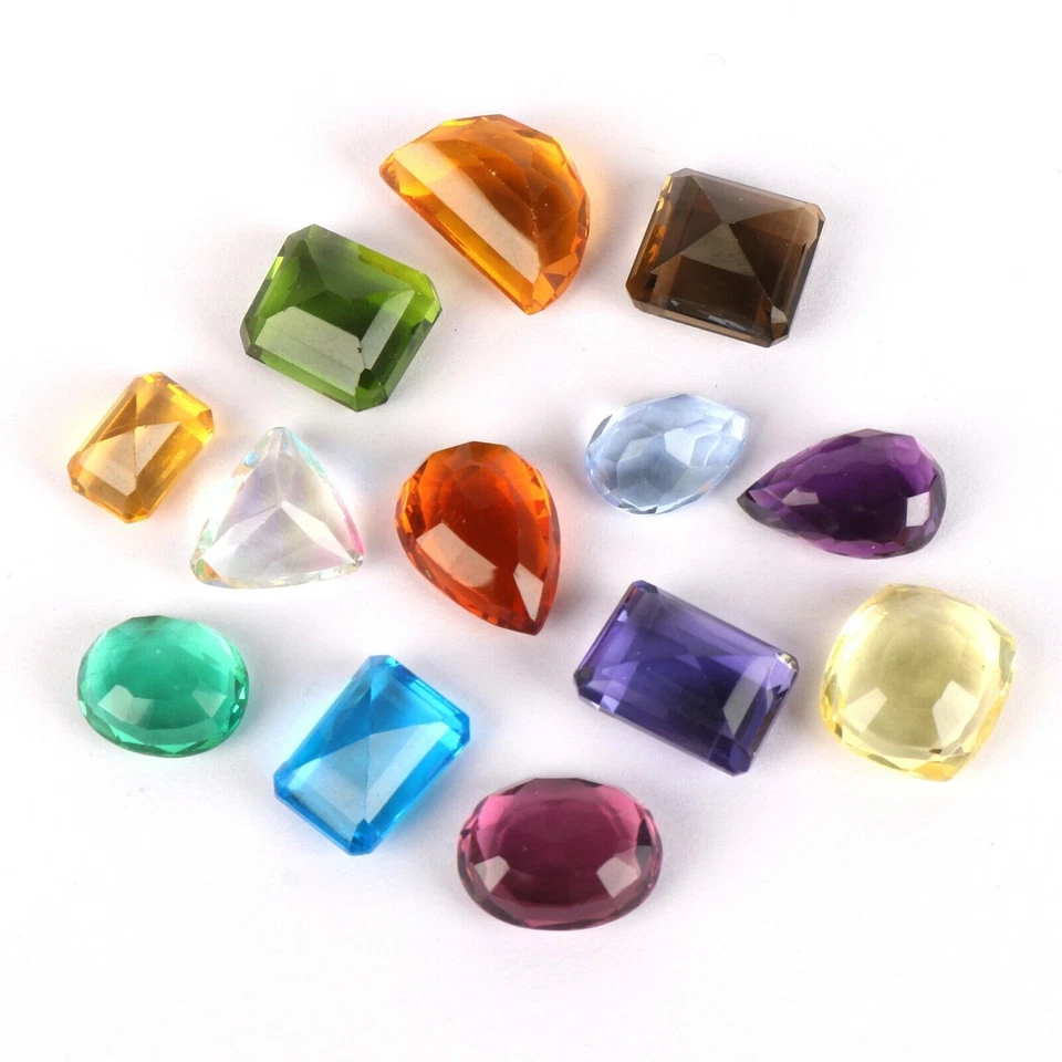 Topaz, Amethyst, Citrine & Alexandrite Gemstone Mix Color & Cut Gemstones Lots - Image 4 of 4