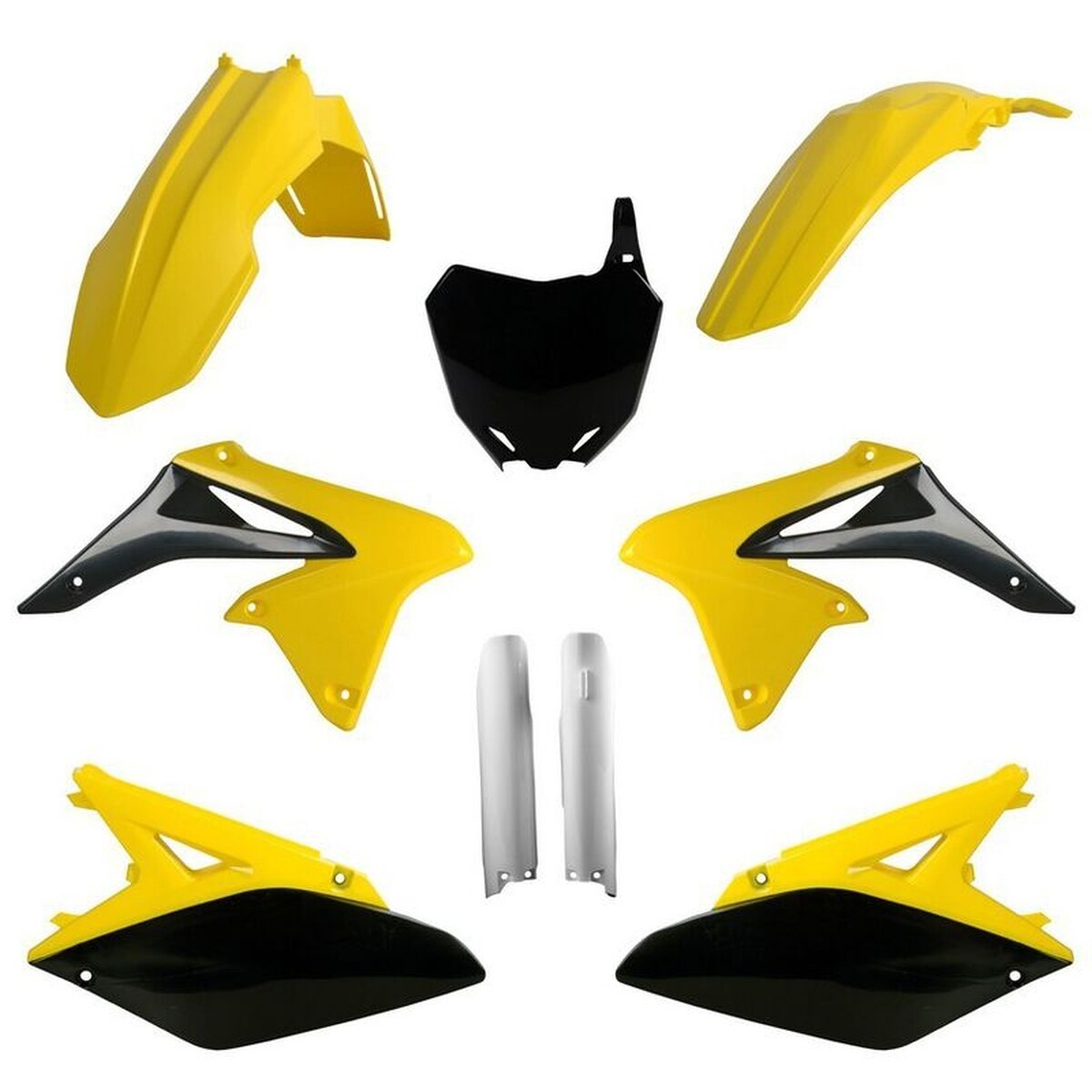 Kit plastique Suzuki RMZ 250 haute résistance avec plaque avant aérodynamique 2010-2018