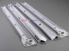 KV 1805 3/4 Extension White Epoxy Drawer Slides - 22 Inch