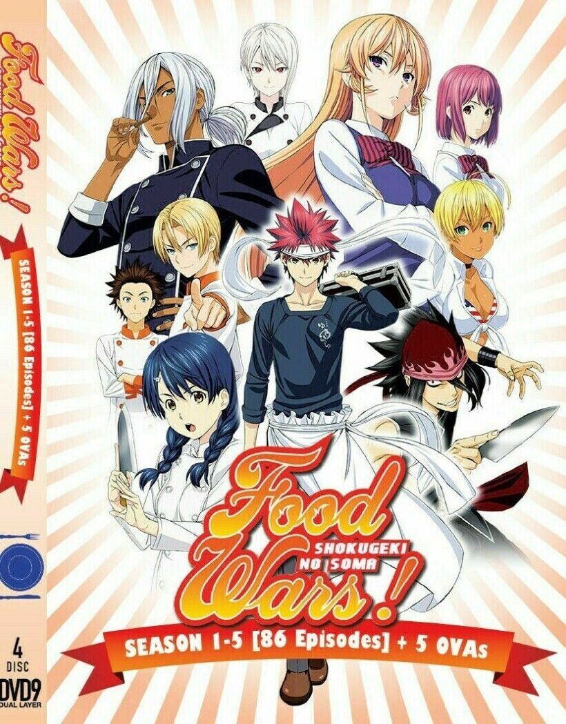 Food Wars! / Shokugeki no Souma Season 1-5 Complete Anime DVD (English Dub)