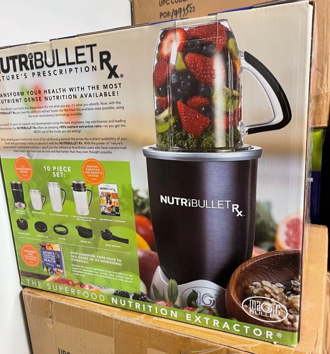 NutriBullet RX by Magic Bullet 10 pc set New in Box