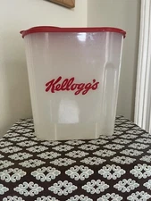 Vintage 1996 Kellogg’s Cereal Container Dispenser With Red Top