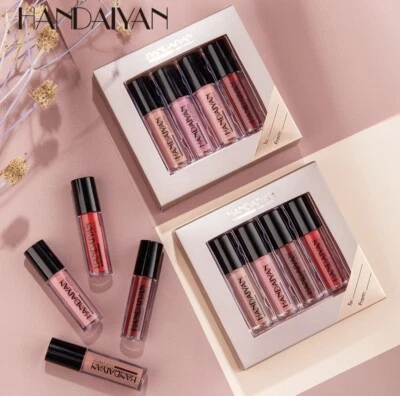 4pc New Handaiyan Long lasting Lip Gloss Beauty Glazed Matte Liquid Lipstick