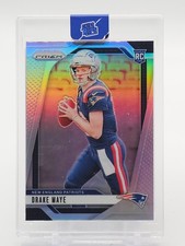 DRAKE MAYE 2024 PANINI PRIZM FOOTBALL SILVER ROOKIE RC #329 PATRIOTS Q7952