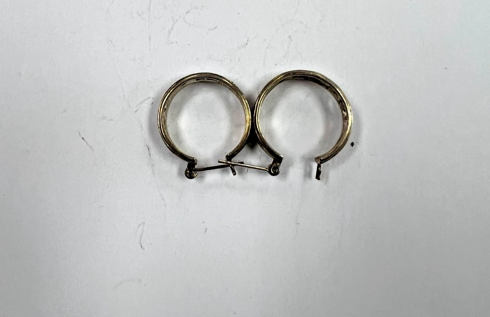Pendientes de aro de filigrana calados de plata esterlina Jezlaine vintage [075DuW] Foto 3 de 4