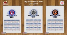2026 CALENDAR ICE HOCKEY TEA TOWEL 100% COTTON IDEAL GIFT