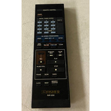 Fisher RVR-5200 Replacement Remote Control Black Tested No Battery Cover