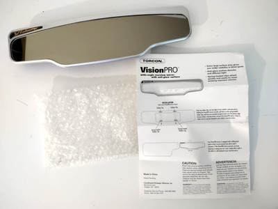 VisionPro 14 inch Extra Wide Angle Anti Glare Rearview Mirror Torcon