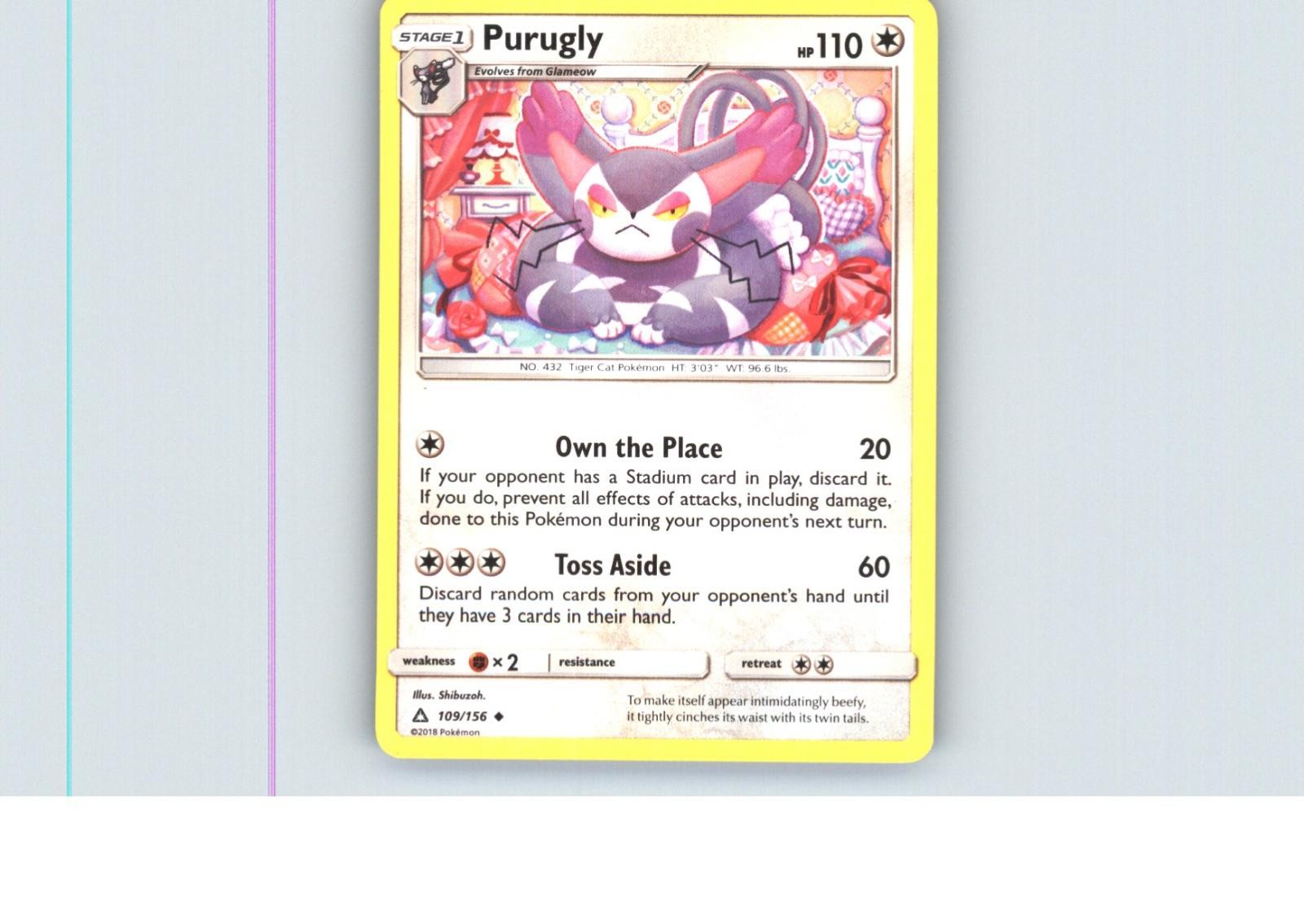 Purugly 109/156 Uncommon Ultra Prism Pokemon Near Mint
