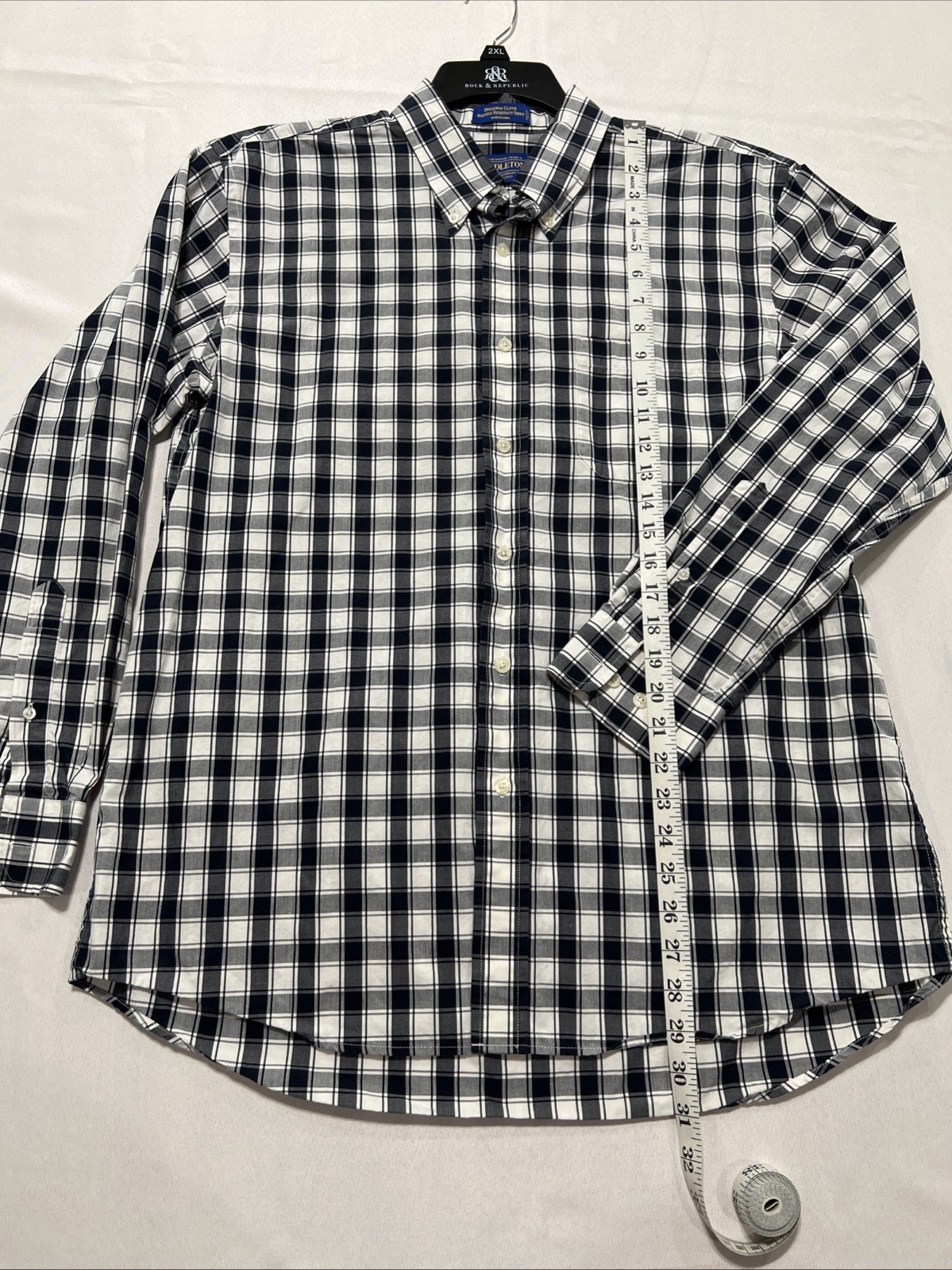 Pendleton Blank/ White Checkered Button-Down Shir… - image 2