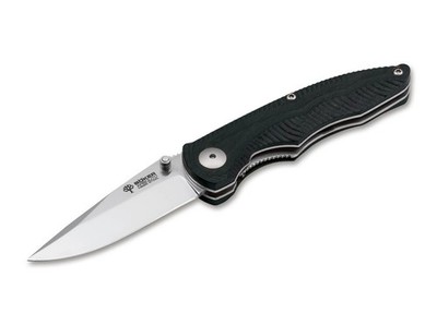 Boker Arbolito Gemini Folding Knife 3.5'' N695 Blade, Black G10 Handles W/ Clip