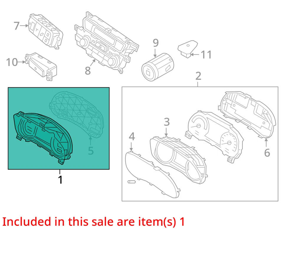 Cuadro de instrumentos velocímetro Kia Niro 2018-2019 medidores 94011-g5620 HCQO0 Foto 3 de 4