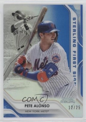 2020 Bowman Sterling First Signs Blue Refractor 12/25 Pete Alonso #SFS-PA 08v9