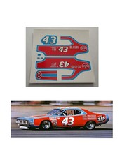 43 AFX Dodge Charger water slide decal 1/64 scaleTyco Tomy AutoWorld