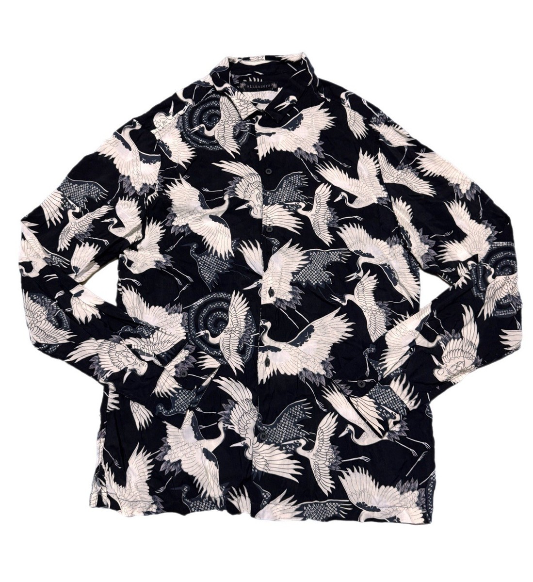 【ブラック（01）】Canty Open Collar Bird Printed SS Shirt Saturdays NYC（サタデーズ ニューヨークシティ） シャツ Canty Open