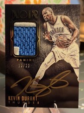 2014-15 Panini Noir Kevin Durant Auto Patch Prime Color /25