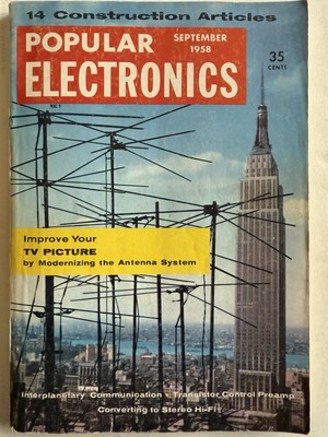 Popular Electronics Sep 1958, Vol 9, #3 Modernize Antenna, Transistor Preamp ++