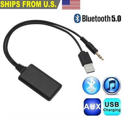 Wireless Bluetooth AUX Audio Receiver Adapter Car Universal Cable Music Player