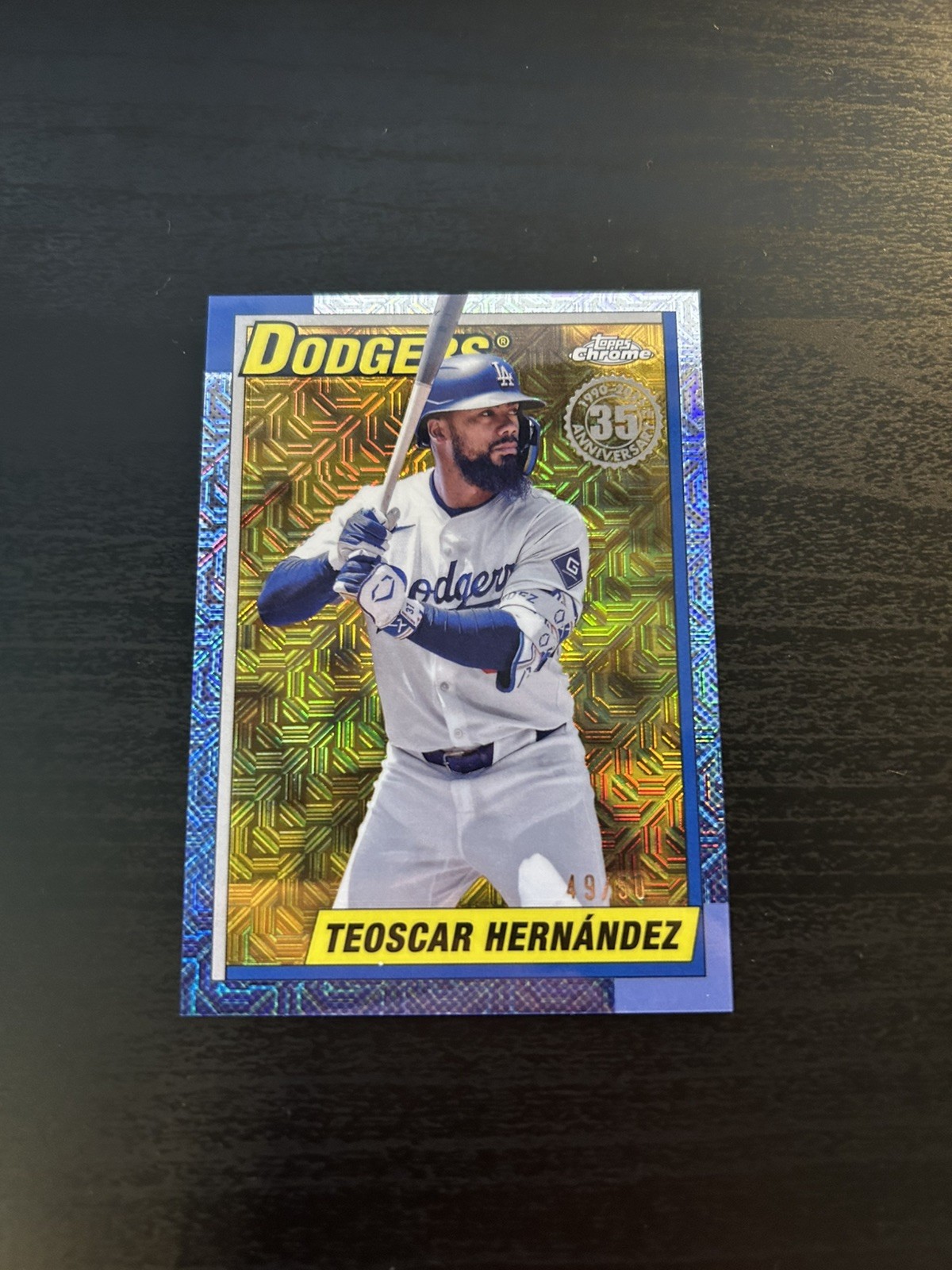 Teoscar Hernandez 2025 Topps Series 2 Silver Pack Mojo Gold #T90C-122 #/50