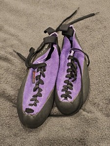 5/10 Five Ten Stealth ASYM Purple Leather Climbing Shoes Made in USA Mens Size 6