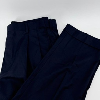 Roundtree & Yorke Mens 38x30 Navy Blue Wool Dress Pants Easy Care