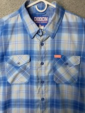 Dixxon Flannel Shirt Men XLT Blue Plaid Make A Wish Button Up Long Sleeve Cowboy