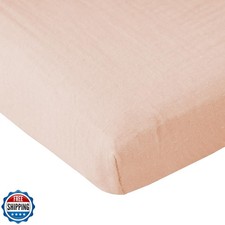 100 Cotton Extra Soft Muslin Fitted Crib Sheet, 28"x 52" Standard Crib Mattr