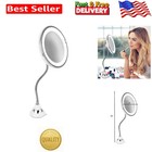 Vanity Mirror with Lights, 10x Magnification for Makeup | 15"L x 7"W, Silver