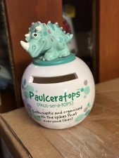 Dino Mates Money Jar Paulceratops Dinosaur Coin Bank Kids Piggy Bank