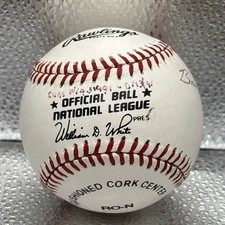 6/13/1991 Chicago Cubs San Francisco Umpire Signed Baseball Joe West 3 More