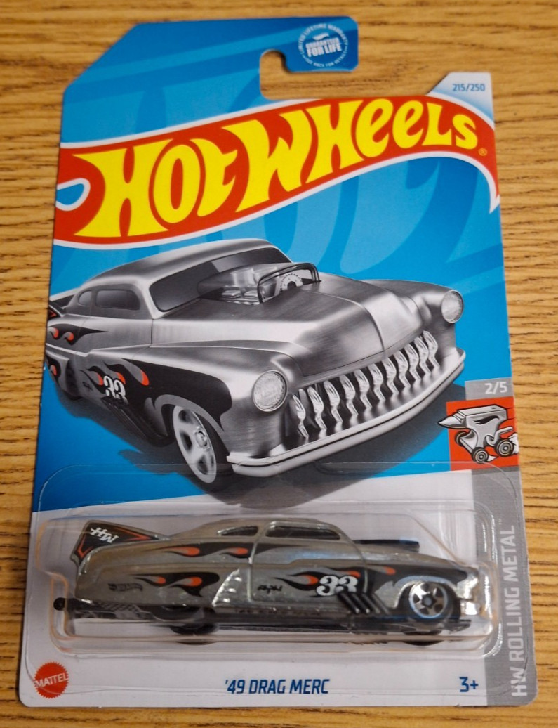 2024 Hot Wheels 1949 Drag Merc 215/250 Rolling Metal HTB54 Zamac