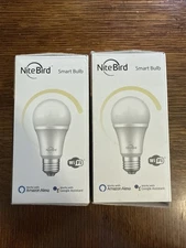 Nite Bird Smart Bulb 800 Lumens Works With Alexa & Google 2 Pack New
