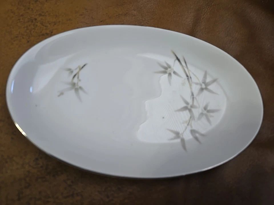 Vintage Fine China Bamboo Garden Japan 1552 Gravy Boat W/ Oval Plate - Image 2 of 4