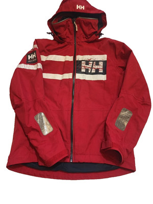 Helly Hansen Sailing Salt Jacket Woman's M Norway Flag Hooded C1222