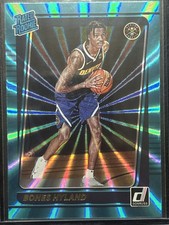 2021-22 Panini Donruss - Rated Rookie Bones Hyland #244 Holo Teal Laser (RC)