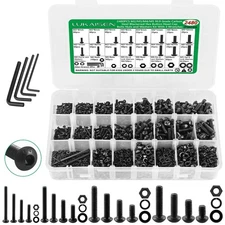 2480PCS Metric Screw Kit M2-M5, 10.9 Alloy Steel, Nuts, Washers & 4 Wrenches