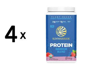4 x Sunwarrior Warrior Blend Organic (750g) Berry (50,00 EUR/kg)
