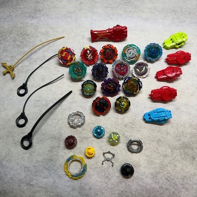 Beyblade Mixed Lot Tops Launchers Ripcords Parts & Pieces Hasbro Takara Tomy